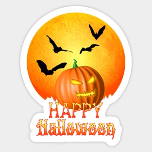 Jack O Lantern Happy Halloween Pumpkin Sticker